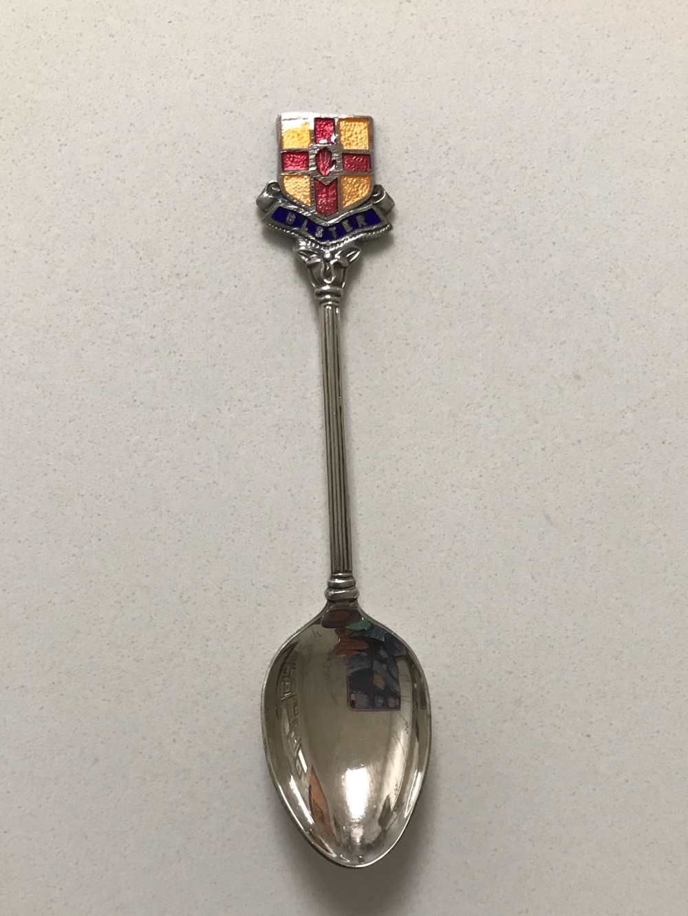 Vintage Ulster Enamel Crest Silver-toned Collectible Spoon